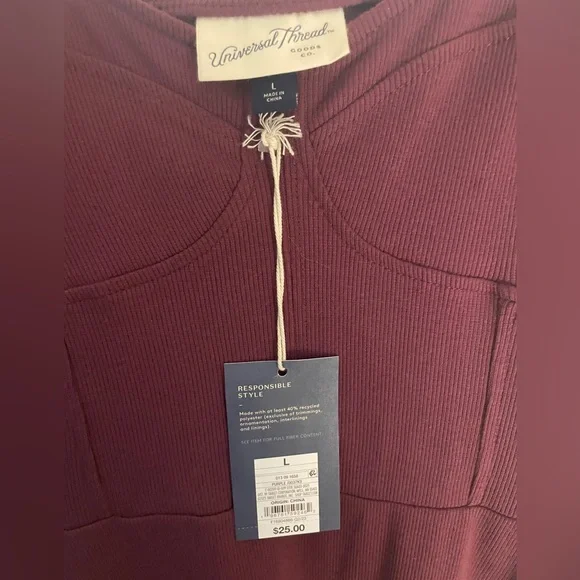 Burgundy Sleeveless Dress - Picture 3 of 6